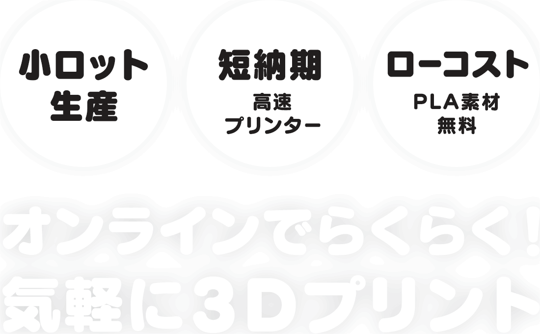 オンラインでらくらく！気軽に3Dプリント